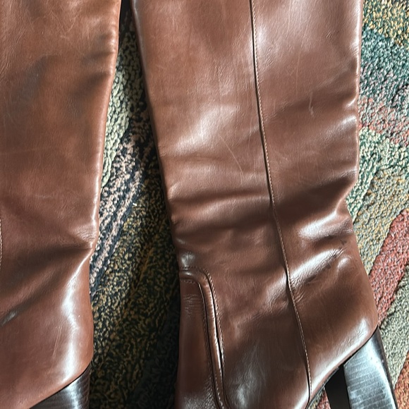 Tall brown leather boots DVF - Picture 12 of 16